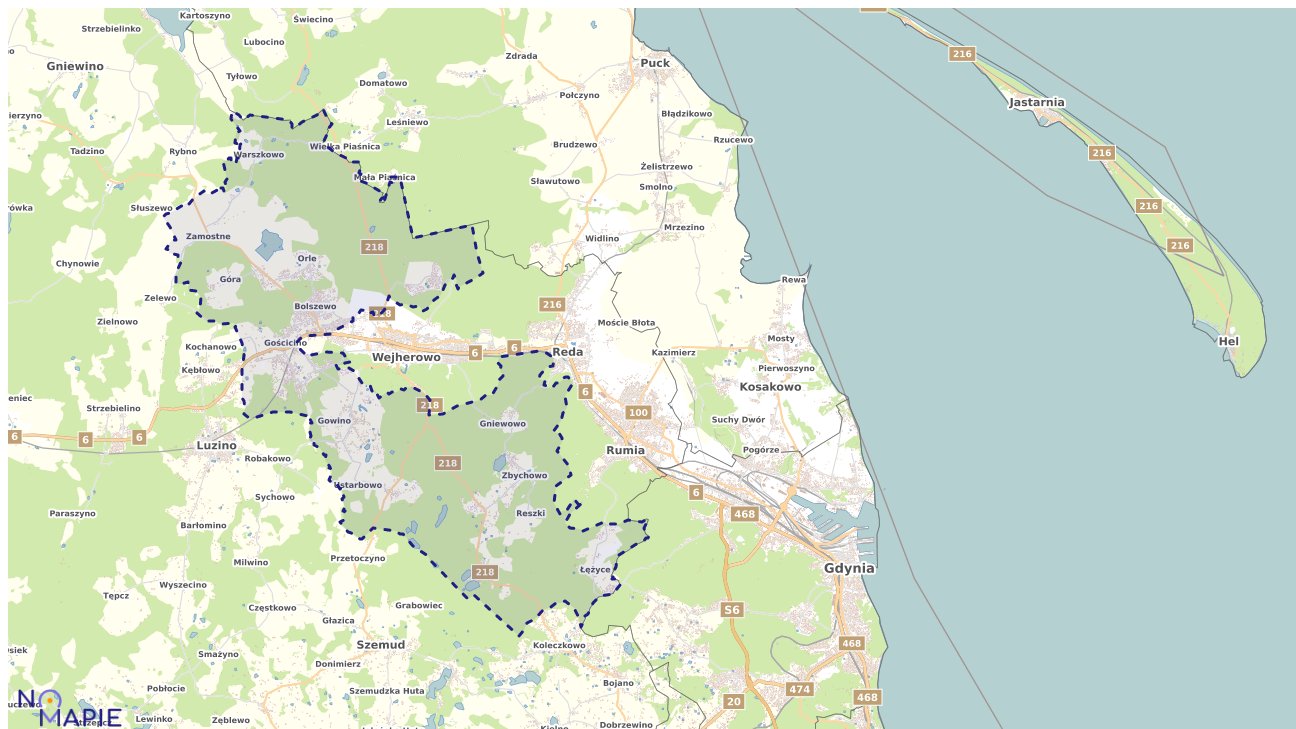Mapa wyborów do sejmu Wejherowo